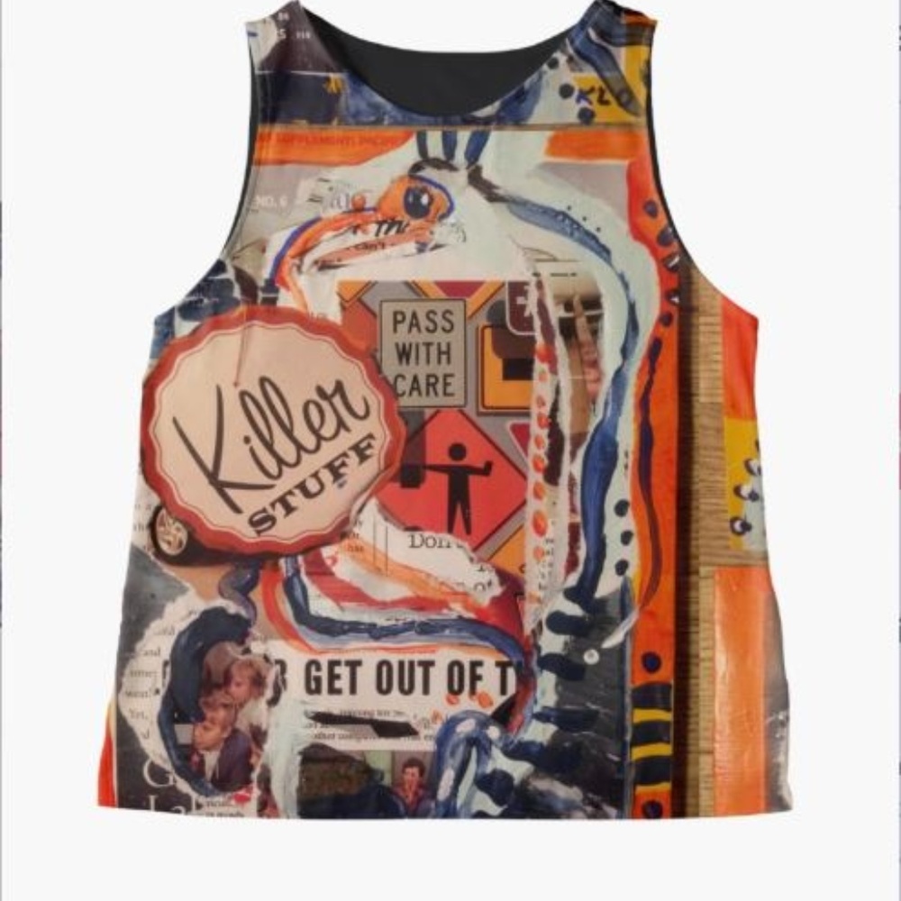 Chiffon Front Panel Sleeveless Top Killer Stuff